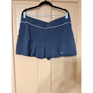 Nike Dri-FIT Tennis Skort XL Charcoal Grey Pleated Athletic‎ Golf Skirt Womens